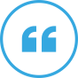 blue quotation mark icon