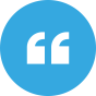 blue quotation mark icon